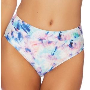 NWOT Splendid Brighter Side High Waist Tie-Dye Bikini Bottom - L